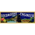 thumbnail image 3 of Retrotravel 18x9 Black Modern Framed Museum Art Print Titled - Locomotive Engineer Brand California Grapes, 3 of 5