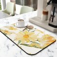 thumbnail image 2 of Washable Rubber Sunflower Cute Floral Dish Drying Mats for Kitchen Counter Home Large Coffee Bar Pad Accessories and Decor for Utensils Stemware 19.5''x12'', 2 of 5