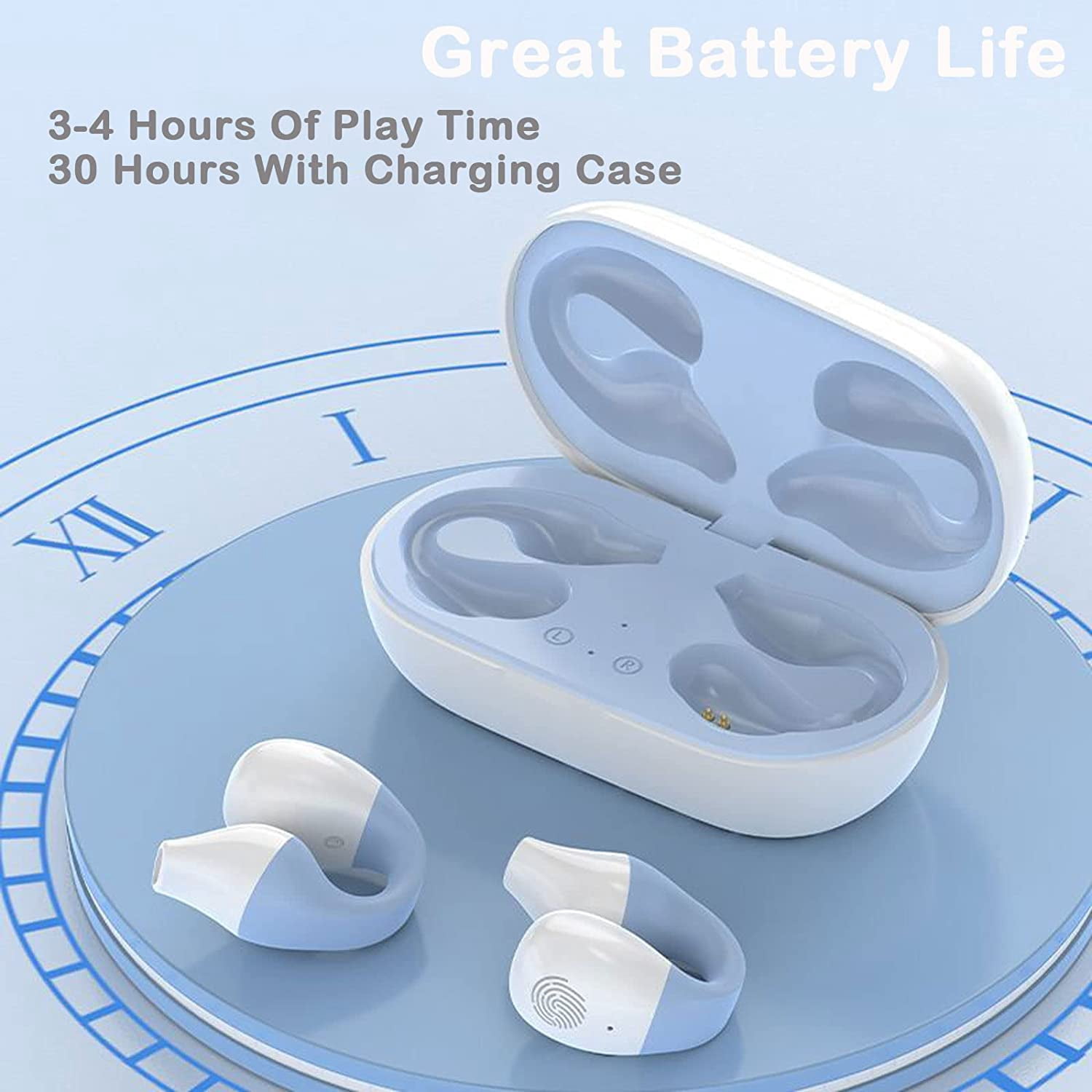 Clip On Open Ear Headphones Bone Conduction Earbuds Ear Clip Buds Wireless Bone Conduction Headphones Bluetooth Earbud Earphones Bone Conducting Earbuds