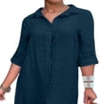 thumbnail image 4 of CHOK Robe Chemise Midi en Coton et Lin à Manches Longues pour Femmes, 4 of 4