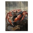 thumbnail image 3 of Designart "Sentry of the Coastal Crab" Animals Print on Natural Pine Wood, 3 of 5