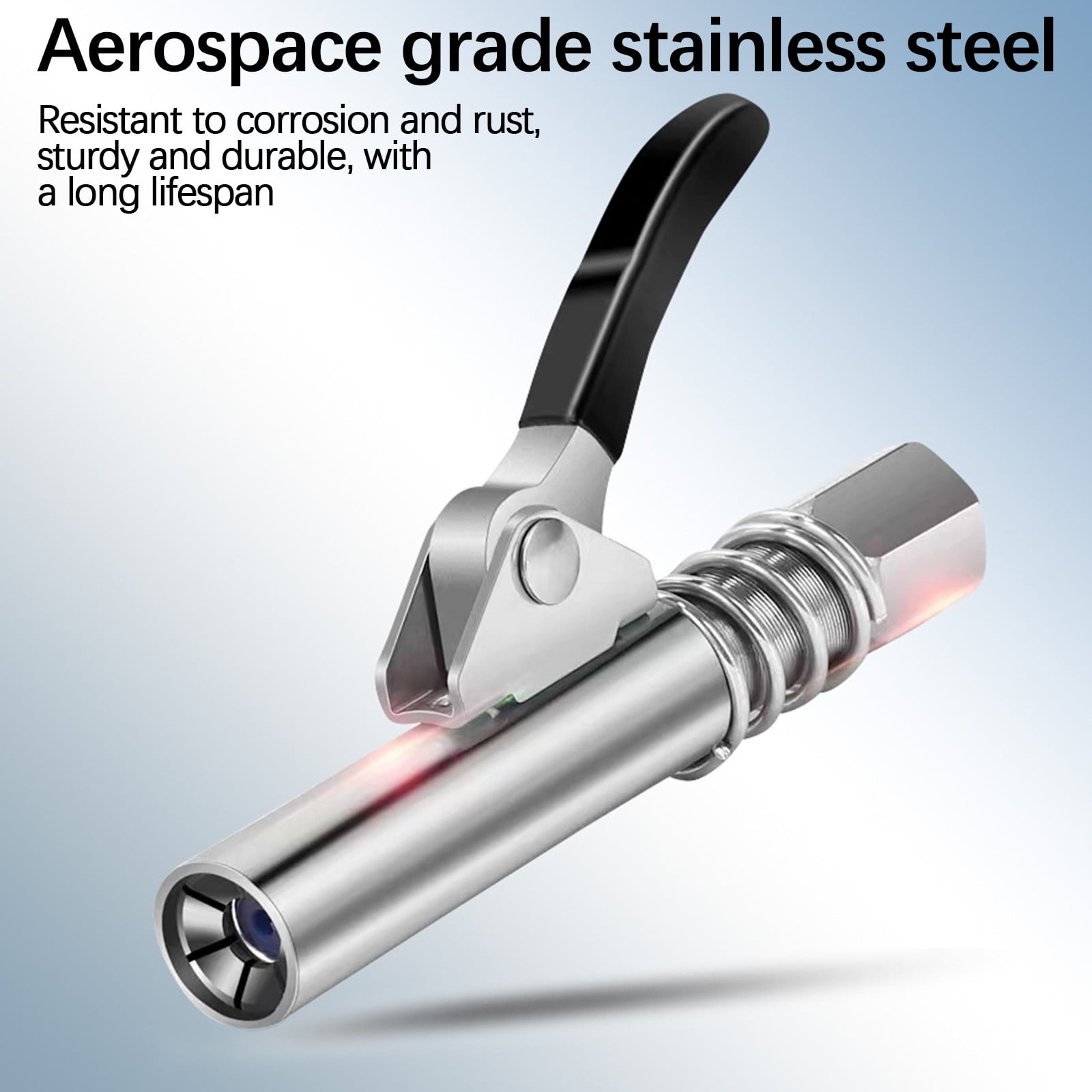 Cadorn Locking Grease Coupler Set - Single - Handle Grease Nipple Nozzle + 30cm Oil Hose, High - Pressure Lubrication Tool