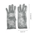 thumbnail image 3 of Unique Bargains 1 Pair Sunblock Mittens Floral Lace Sun Block Driving Gloves for Women Gray, 3 of 5