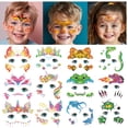 thumbnail image 1 of Tatuajes temporales Leesgel Glitter Face para niños, 24 hojas, 1 of 8