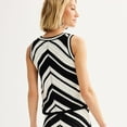 thumbnail image 2 of Women's Nine West Crochet Tank Top Color: Lurex Stripe Black Size: XX LARGE, 2 of 4