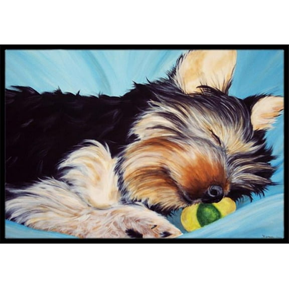 Naptime Yorkie Yorkshire Terrier Indoor or Outdoor Mat, 24 x 36