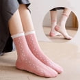 thumbnail image 6 of 5 Pairs Womens Floral Cotton Socks Vintage Patterned Crew Socks Novelty Ankle Ruffled Warm Casual Dress Socks, 6 of 7