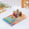 thumbnail image 5 of Bath Accessories Sets Single Print Decorative Tray With Handle For Home Bathroom Bedroom Orange and Blue Gradient, 5 of 7