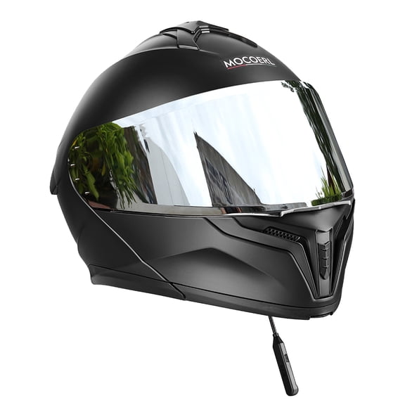 Cascos Moto Abatible Negro Luz Led Bluetooth Mica Plata Dot Diseño Monocolor Tamaño Del Casco L