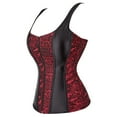 thumbnail image 4 of Fjofpr Red Corset Tops for Women Corsets For Women Overbust Corset Bustier Lingerie Top Gothic Shapewear Sexy Underwear, 4 of 5