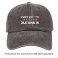 thumbnail image 2 of Don't Let The Old Man In American Flag Gorras de perfil bajo Gorra de camionero ajustable Gorra de béisbol unisex de algodón para hombres y mujeres, 2 of 9