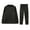 Black L, variant on 2 Pcs/Set Women Top Pants Set High Collar Long Sleeves Solid Color Sweatshirt Drawstring Elastic Waist Loose Trousers Sport Outfit Fall Spring Tracksuit