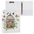 thumbnail image 2 of joogoo Bird Butterfly Flower Hardcover 3 Ring Binder 1.5" Round Rings Interior Pockets Binders Organizer 2 Pack, 2 of 9