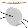 thumbnail image 3 of Luxshiny office desk wire hole grommet 4Pcs White ABS Plastic Round for Study Table Management, 3 of 8
