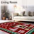 thumbnail image 2 of ODIKA 2'x3' Machine Washable Non-Slip Area Rug, Yuletide Washroom Entryway Hearth Stockings Display High Traffic Rug, Red, 626579, 2 of 7