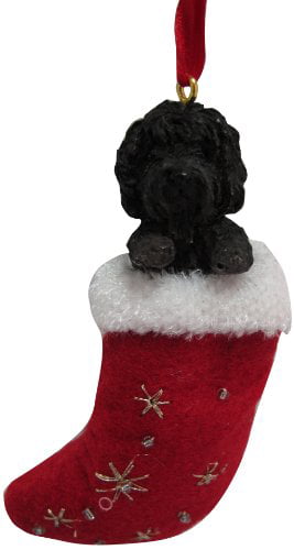MALTESE in Stocking Christmas Ornament-Santa's Little Pals-by E&S Pets