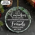 thumbnail image 2 of Personalized Best Friend Christmas Ornament Gifts for Women - Friendship Customized Crystal Ornament 3'' - Gift for Women Friend - Bestie Gifts On Birthday - Xmas Tree Hanging Decoration, 2 of 6