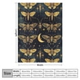 thumbnail image 4 of Orinice Gothic Moth &amp; Moon Throw Blanket, Soft,Lightweight Enchanting Nocturnal Insect Mystical Blankets - Gifts for Kids Girls,for Couch Office Travel,Home Living Room Decor 50x60in, 4 of 6