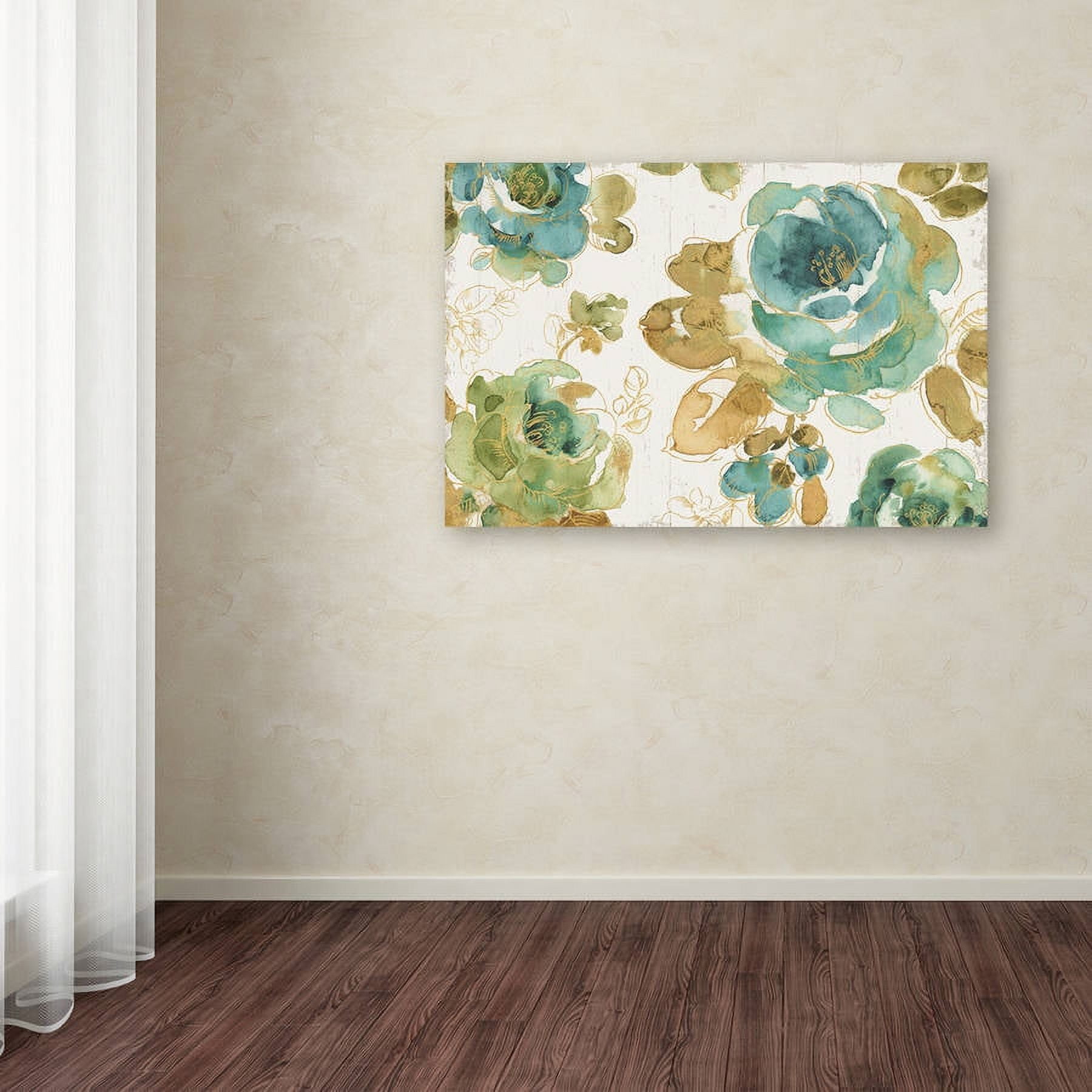 Trademark Fine Art "My Greenhouse Roses I on Wood" Canvas Art by Lisa Audit