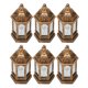 thumbnail image 2 of Mini linterna de Ramadán, estilo retro marroquí, LED decorativa, linterna Eid Mubarak para el hogar, patio, festival de bodas, 6 uds., bronce dorado, 2 of 8