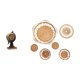 thumbnail image 1 of Reloj De Mesa Y Adorno De Pared Con Forma De Globo Terráqueo Moderno De Ratán Para Dormitorio, Oficina, Estantería, Pasillo, Salón De Té, Cafetería, Chimenea O Vitrina., 1 of 8