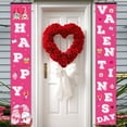 thumbnail image 5 of Large Valentines-Day Door Cover 6x2.9 Ft Happy Valentine's Day Banner Decorations Romantic Hearts Love Hanging Background for Indoor Outdoor Valentines Day Home Door Banner Party Supplies, 5 of 7