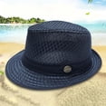 thumbnail image 2 of Sun Hats for Men Breathable Mesh Short Brim Panama Summer Hats, 2 of 6
