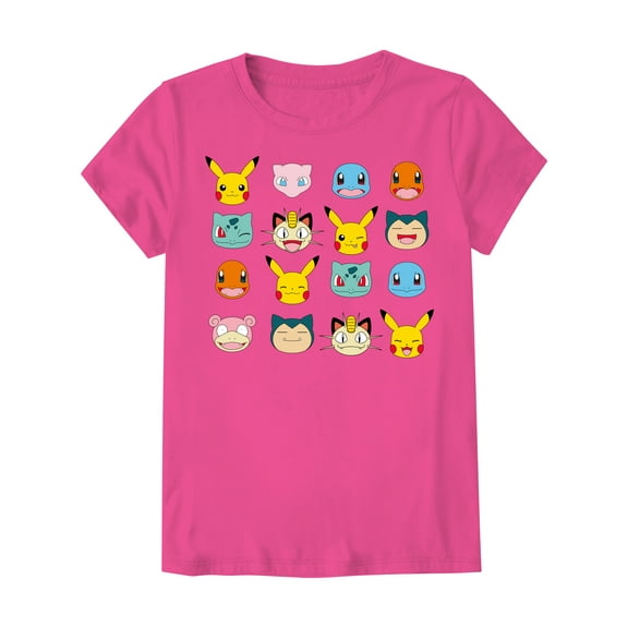 Pokemon Girls' Mixin Heads T-Shirt (Little Girls & Big Girls)