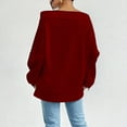 thumbnail image 5 of ZyeKqe Sweatshirts for Women off Shoulder Oversized Pullover Casual Drawstring Solid Comfy Long Sleeve Top, 5 of 8