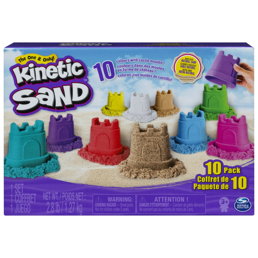 Sand, Castle Containers 10Color Pack for Kids Aged 3 and up