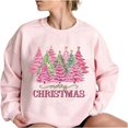 thumbnail image 4 of WEAIXIMIUNG Sweat à Demi-Zip pour Femmes 3TG Sweat de Noël pour Femmes Design Père Noël et Arbre Col Rond, 4 of 4