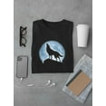 thumbnail image 3 of Wolf Howling In Moon T-Shirt Men -SPIdeals Designs, Male 3X-Large, 3 of 4