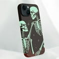 thumbnail image 3 of ONETECH Qivtpjkrin The Devil Tarot Card Skull Black Case for iPhone 14, Trippy Psychedelic Aesthetic Tarot Card Cool Skeleton Case for Girls Boys Men, Trendy  Bumper Cover for iPhone 14, 3 of 5