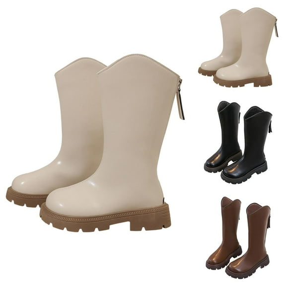 Girls Shoes Girls Winter Boots Girls Boots Winter Warm Lined Long Boots for Kids Casual High Knee Non Durable 35 To 12 Years