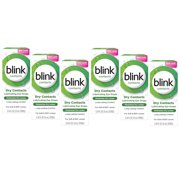 Blink Contact Long-Lasting Lubricant Eye Drop Moisturizer, 0.34oz, - 6 Pack