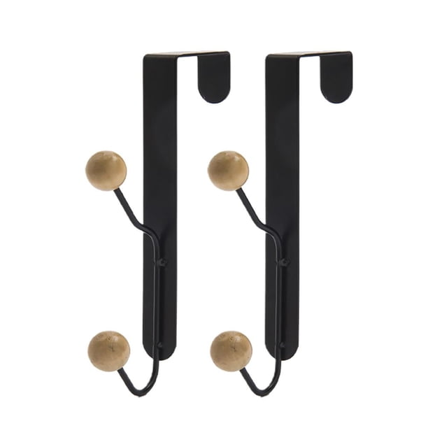 Ganchos De Puerta Colgadores De Puerta Resistentes Estante Organizador Sin Clavos Para Abrigos Sombreros Toallas 2 Uds Cateissary HA045166-01
