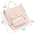 thumbnail image 2 of Bolso bandolera para mujer, bolso de pana, bolso de hombro informal, bolso de compras de gran capacidad con cremallera y bolsillo exterior (beige), 2 of 4