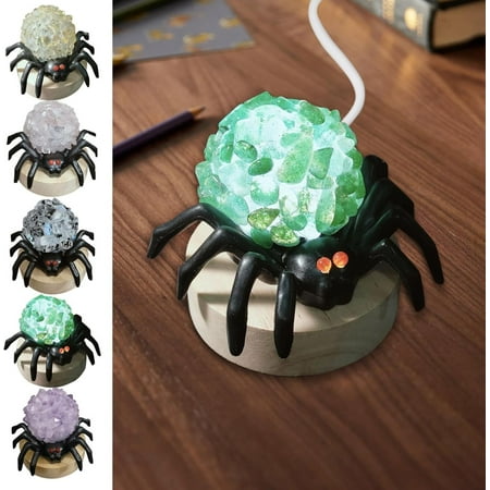 

FENG1PC Halloween Spider Light Portable Natural Crystal Spider Lamp Halloween Crystal Lamp Multifunctional Desktop Durable Night Light Home Decoration Ornaments for Home (1PC Yellow)-240810