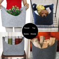 thumbnail image 3 of 2pcs Dark Grey Home Firewood Holder Storage Basket Toy Book Felt Bag Laundry Foldable Hamper, 3 of 5