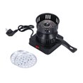 thumbnail image 3 of Quemador de carbón de cachimba eléctrico, estufa de calefacción portátil multiusos para café y té con botón de interruptor, enchufe negro de la UE de 220V, 3 of 10