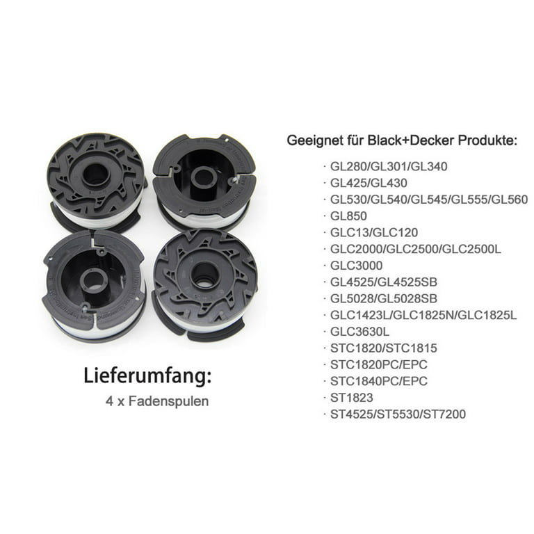 Grass Trimmer Spool For Black Decker Cap AF100 GL280, GL301, GL425
