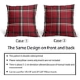 thumbnail image 6 of Black Red Christmas Plaid Pillow Covers 20x20 Set of 2 Xmas Buffalo Tartan Print Holiday Decorative Throw Pillows Outdoor Pillowcase Square Linen Farmhouse Cushion Case Decor for Couch Sofa Bed, 6 of 6