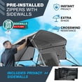 thumbnail image 3 of Knox T45F-Z4 85-90 in. Universal 4 Bow Bimini Top with Storage Boot for Boats, Light Gray, 3 of 7