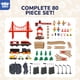 thumbnail image 2 of Set de tren TOY Life, 80 unidades, con grúa y locomotora para niños de 4 a 8 años, 2 of 8