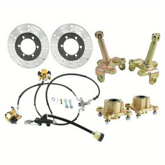 4 Stud Wheel Hub knuckle Spindle Foot Brake Assembly For ATV Go Kart Quad Bull