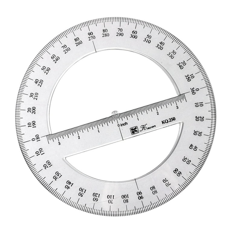 2 Pieces Circle Stencil Ruler Circle Stencil 360 Degree Protractor