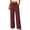 Brown Red, variant on Linen Wide Leg Pants for Women Flowy Palazzo Drawstring Elastic Waist Trousers with Pockets Summer Beach Vacation Clothes