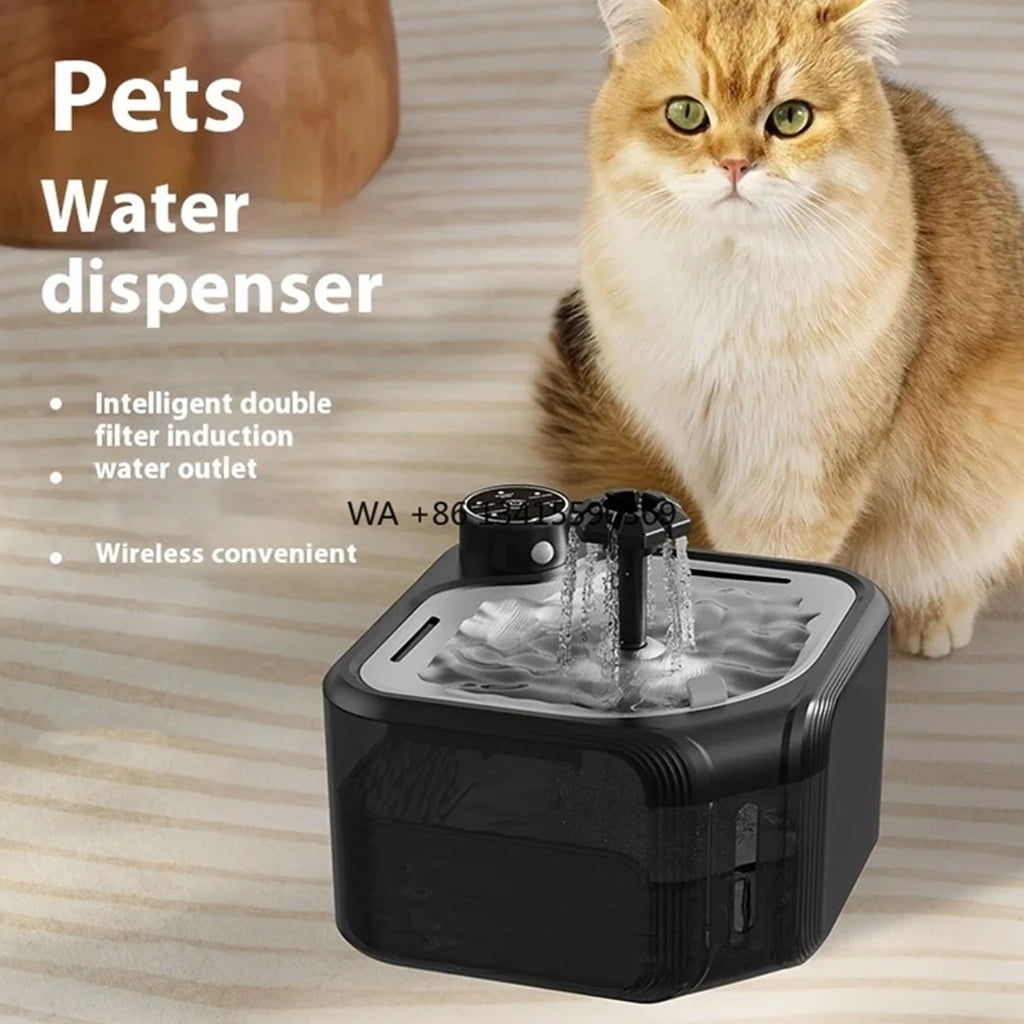 Zeiwohndc 2.8L Automatic Circulating Pet Water Fountain Stainless Steel Water Dispenser