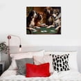 thumbnail image 5 of Awypu  Dogs Playing Poker 98 Canvas Art - Home Decor Wall Art Print Poster Painting Large, 5 of 5