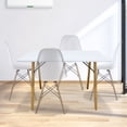 thumbnail image 4 of Mundo In Mesa Blanca Comedor Rectangular Frankfurt para Hogar y Oficina 120x70 cm, 4 of 8
